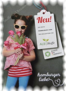 Bow-Parade türkis weiß Bio Jaquard Jersey Biostoff Hamburger Liebe