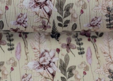 Garden Vibes Ribjersey brown by Swafing and Cherry Picking