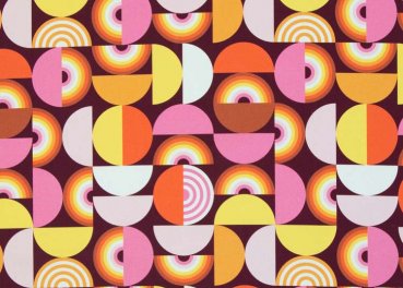 Geometric Pattern Canvas lycklig design Swafing fabric retro 50 cm