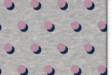 Hamburger Liebe Park Lane Design Dots grau meliert  rosé French Terry