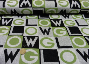 Hamburger Liebe Glow Kollektion grün Bio-Baumwolle Biojacquard Jersey mit Glitzer
