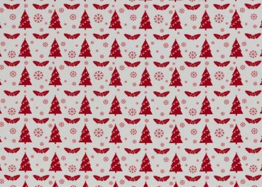 140cm Baumwolldruck Patch Deko-Weihnachtsstoff rot-weiß 