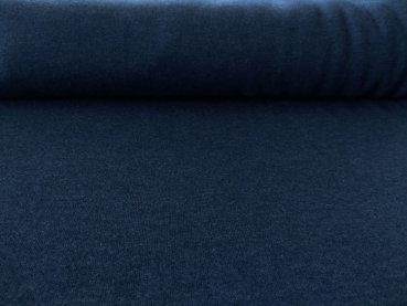 Jogging Melange Hilco dunkles jeansblau Sweatstoff uni meliert 50 cm