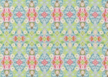 Julia Ornamente grün Baumwolle Webware mit Ornamenten und Blumen aus der Stoffserie Julia von Swafing mehrere Kombistoffe