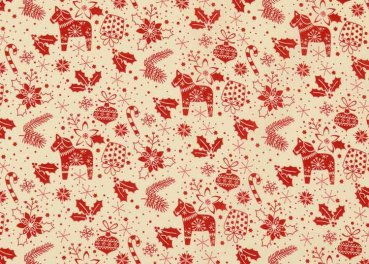 Kinderweihnacht christmas fabric, red, cotton print