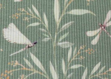 Mia Rippjersey lindgrün Blumenstoff von Swafing