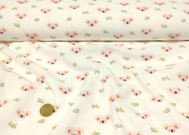 Nighty Koala Nicky Hilco ecru lachs Babystoff, Kinderstoff