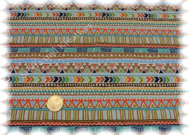 Ethnic Shirt mint grün Kinderstoffe Jersey Stretchjersey Hilco Stoffe und Kreatives Jersey