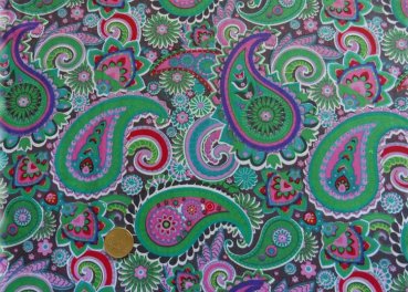 Rosalita cotton poplin paisley green
