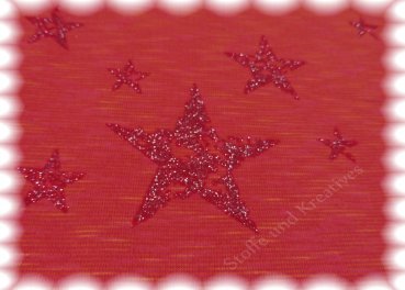 Sweat melange orange mit unregelmäßig befüllten Glitzersternen