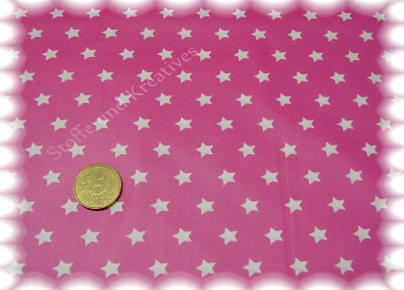 Stars pink water resistant poplin fuchsia    Rest 36 cm reduced!!