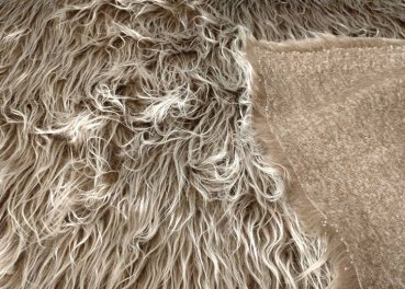 Zottelstoff Sam brown Fake Fur Faux Fur