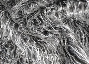 Zottelstoff Sam grey Fake Fur Faux Fur