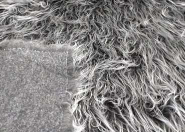 Zottelstoff Sam grey Fake Fur Faux Fur