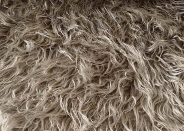 Zottelstoff braun meliert, Kunstfell zum Basteln und Nähen
