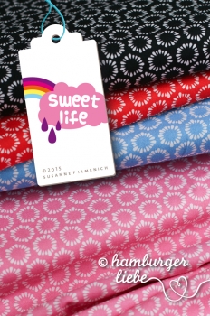 Sweet Life Ringading Dong Stretch-Jersey rosa Hamburger Liebe