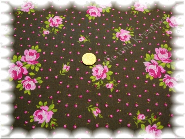 cosima cotton print mini flowers and bouquets brown
