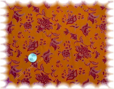 Eleonora cotton orange flowers and ornaments    Rest 45 cm reduced!!