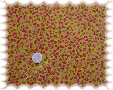 Evi cotton green flowers    Rest 48 cm reduced!!