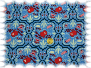 Funny Rain-Cord Babycord corduroy blue    Rest 34 cm reduced !!