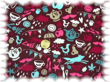 Lovely Things-Cord Babycord corduroy bordeaux     Rest 25 cm reduced