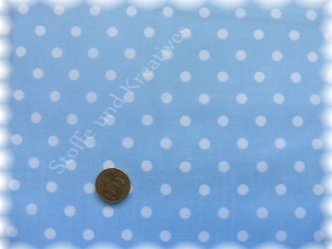 Punktestoff 7 mm himmelblau Baumwolle Punkte