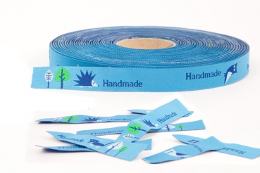Handmade Fuchs and Friends Webband, Aufnäher blau
