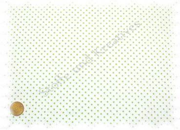 Hilde-Dots  Popeline/Baumwolle weiß, grün