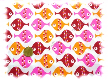 Kid's Fish cotton fish white orange   Rest 55 cm reduced!!