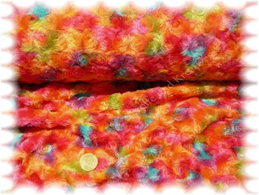 Kringelplüsch colourful plush pink     Rest 59 cm reduced!!