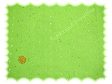 Lochstickerei Batist green embroidery    Rest 89 cm reduced!!
