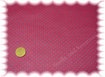 Punktestoff xs water resistant poplin pink turquoise    Rest 38 cm reduced!!