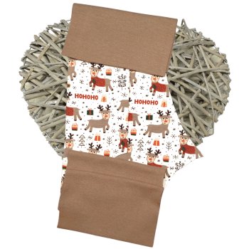 Fabric cuttings DIY sewing kit baby pants Christmas sewing Jersey reindeer plus cuffs gift baby