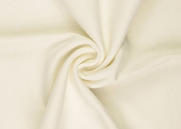 Bündchenware glatt Strickbündchen im Schlauch creme