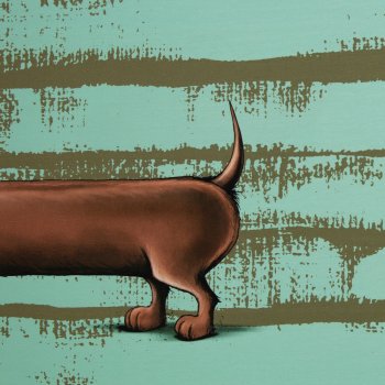 Preview: Dachshund Berny Panel Thorsten Berger mintgrün French Terry Dackelstoff