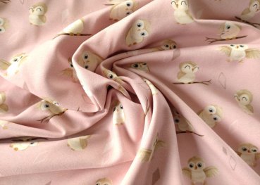 Preview: Euli Baumwolljersey Kinderstoff Eulenstoff Hilco und Mrs. Mint Design