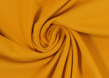 Heike Bündchenware glatt goldgelb, Bündchenstoff Schlauchware Strickbündchen Swafing