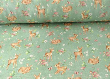 Isla alphensweat green with forest deer by Swafing