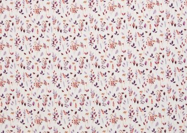 Iva Rippjersey ecru lila Blumenstoff von Swafing Rippenstrick