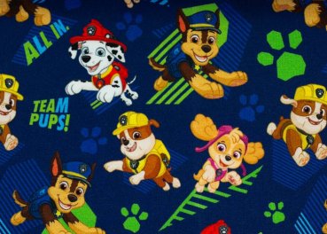 Paw Patrol blue Jersey green by Swafing