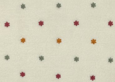 Romy Teddyplüsch mit aufgestickten Blumen, warm, weich und kuschelig