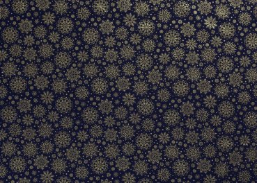 Tannengold christmas fabric, christmas cotton print blue with golden stars