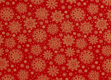 Sternengold Weihnachtsstoff  Baumwolle Webware mit goldenen Sternen auf rotem Grund. Meterware Weihnachtsstoff