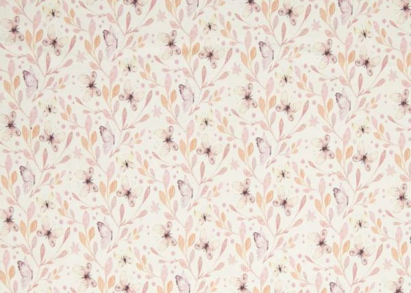 Mia Rippjersey ecru Blumenstoff von Swafing