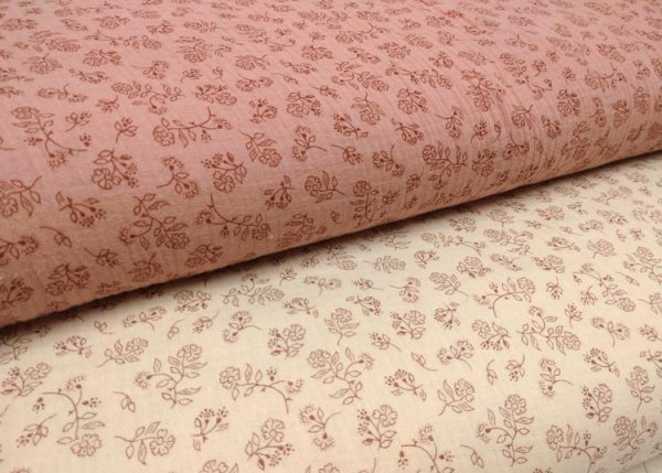 Musselin Mini Flowers Fabric for children Double Gauze