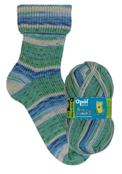Opal Sockenwolle Freche Freunde 2, Das Klassentreffen, Klaus der Märchenprinz, grün