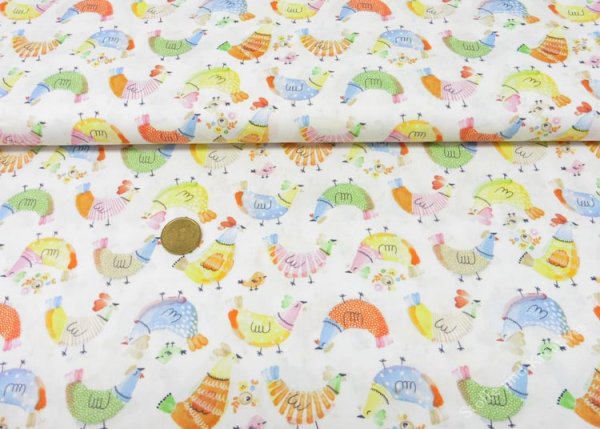 Poulet organic cotton woven fabric white by Hilco