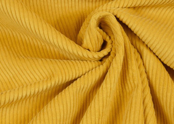 Trend Cord, Breitcord in senfgelb von Hilco Kord Stoff