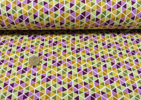Triangle Soft Sweat mustard, violetSweatshirt fabric for kids organic cotton