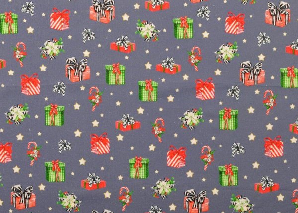 christmas presents blue christmas fabric cotton poplin
